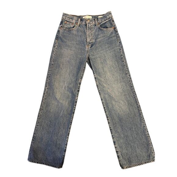 Denim Forum Women's Hi-Rise Wide Leg The Farrah Denim Jeans size 26 Indigo - Picture 2 of 9